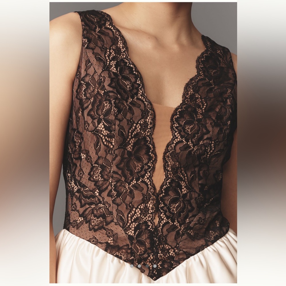 *Anthropologie Maeve Twofer Basque Waist Mini Dress - Picture 3 of 5